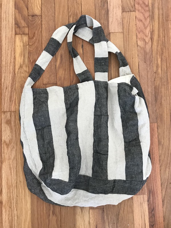 ICHI ANTIQUITES Linen Bag - Stripe ICHI ANTIQUITES Linen Bag - Stripe
