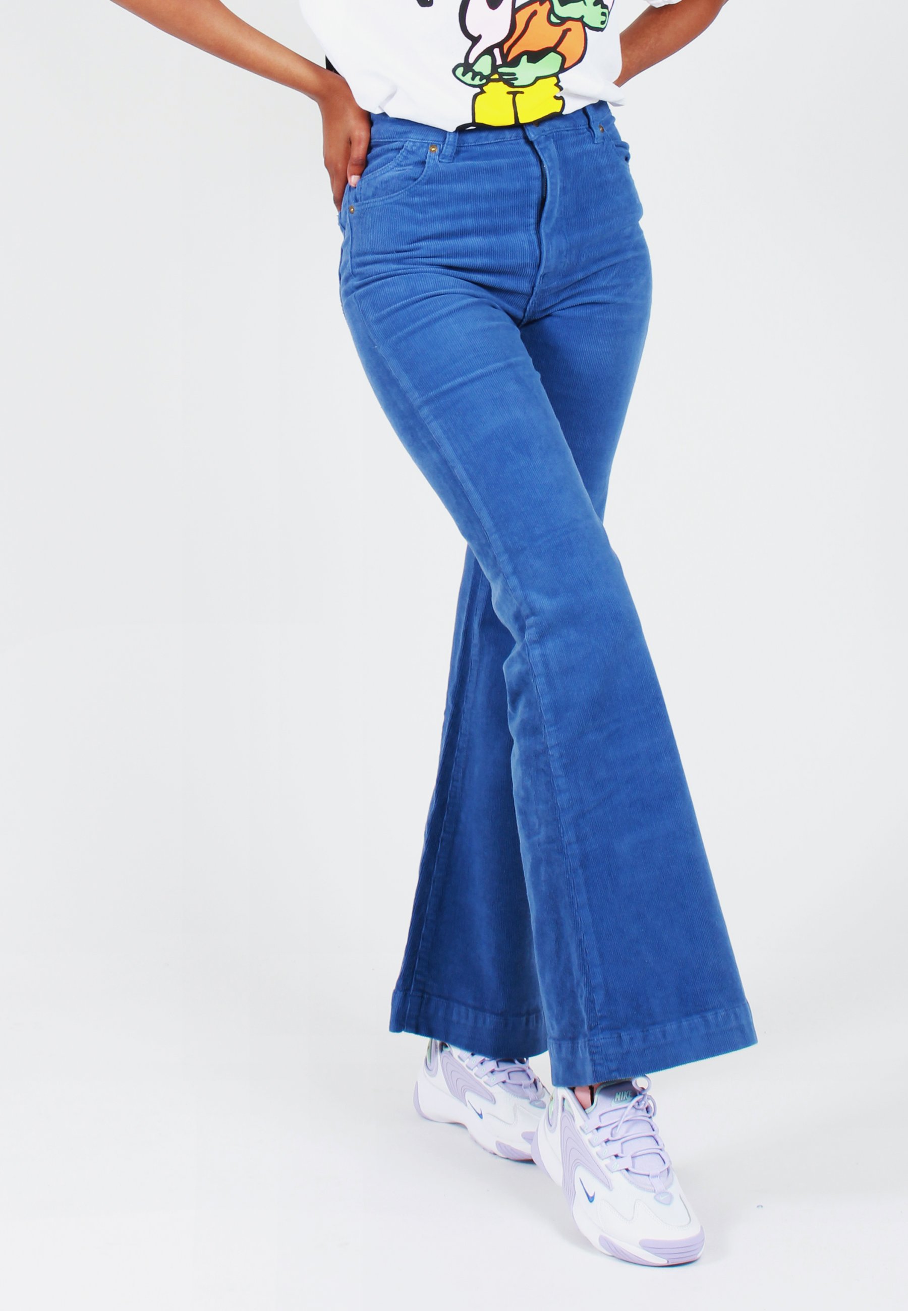 Rollas Eastcoast Flare Jeans french blue cord Garmentory
