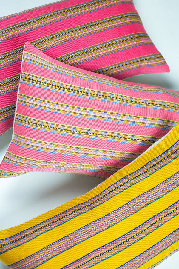 Archive New York Zacualpa Pillow 12"x20" - Magenta Striped Archive New York Zacualpa Pillow 12"x20" - Magenta Striped