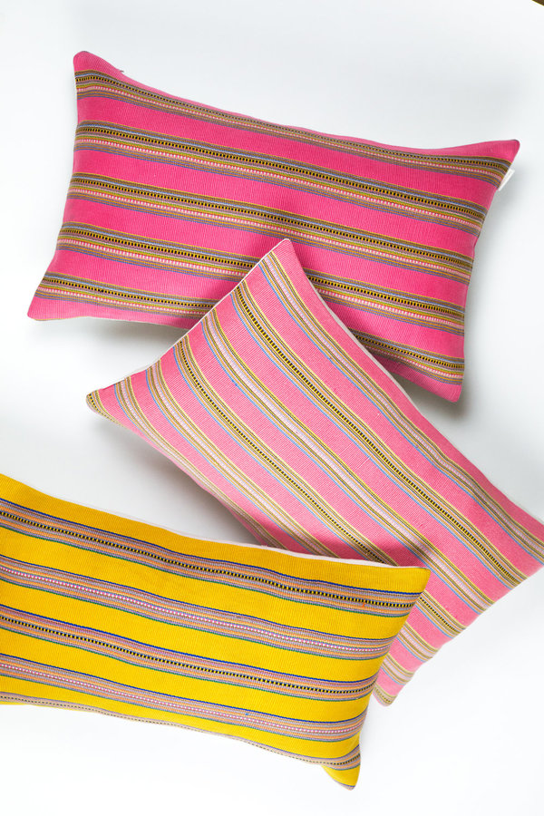 Archive New York Zacualpa Pillow 12"x20" - Magenta Striped Archive New York Zacualpa Pillow 12"x20" - Magenta Striped