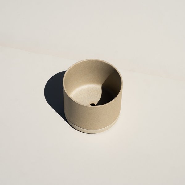 Hasami Porcelain Planter & Saucer - Natural Hasami Porcelain Planter & Saucer - Natural