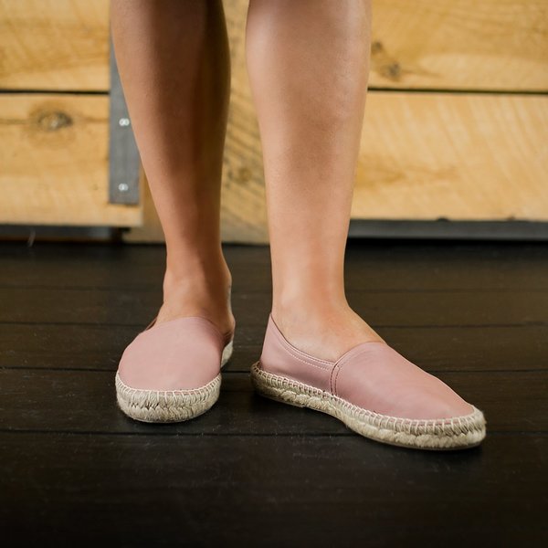 Lisa b. Classic Leather Espadrille - Pink Lisa b. Classic Leather Espadrille - Pink