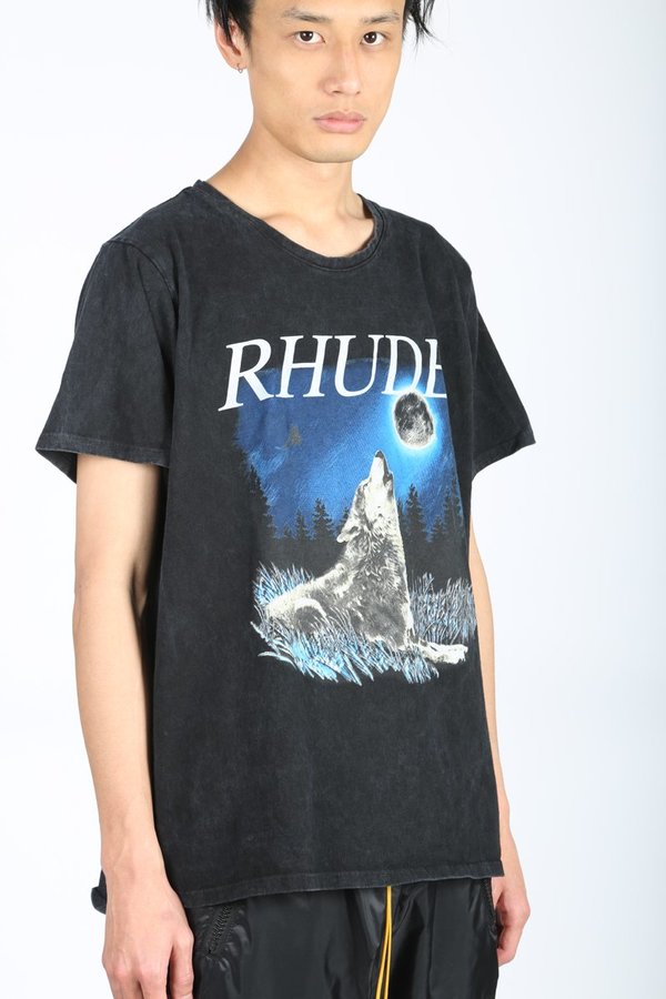 RHUDE WOLF TEE - black | Garmentory