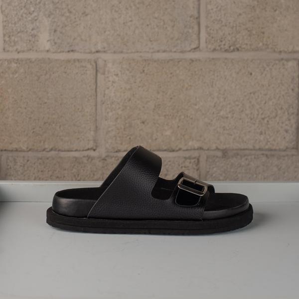 N.Hoolywood Leather Strap Sandals - Black N.Hoolywood Leather Strap Sandals - Black