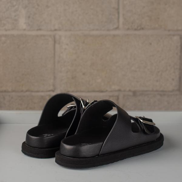 N.Hoolywood Leather Strap Sandals - Black N.Hoolywood Leather Strap Sandals - Black