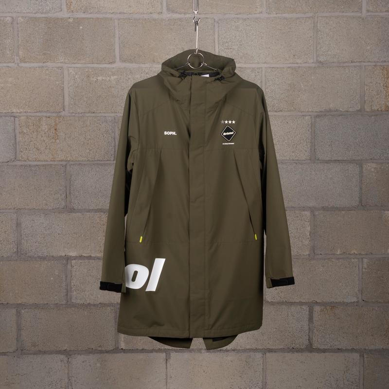 F.C. Real Bristol Tour Bench Coat - Khaki | Garmentory