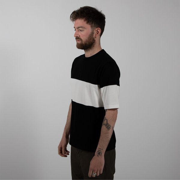 Jackman Border One Stripe T-shirt - Black/White Jackman Border One Stripe T-shirt - Black/White