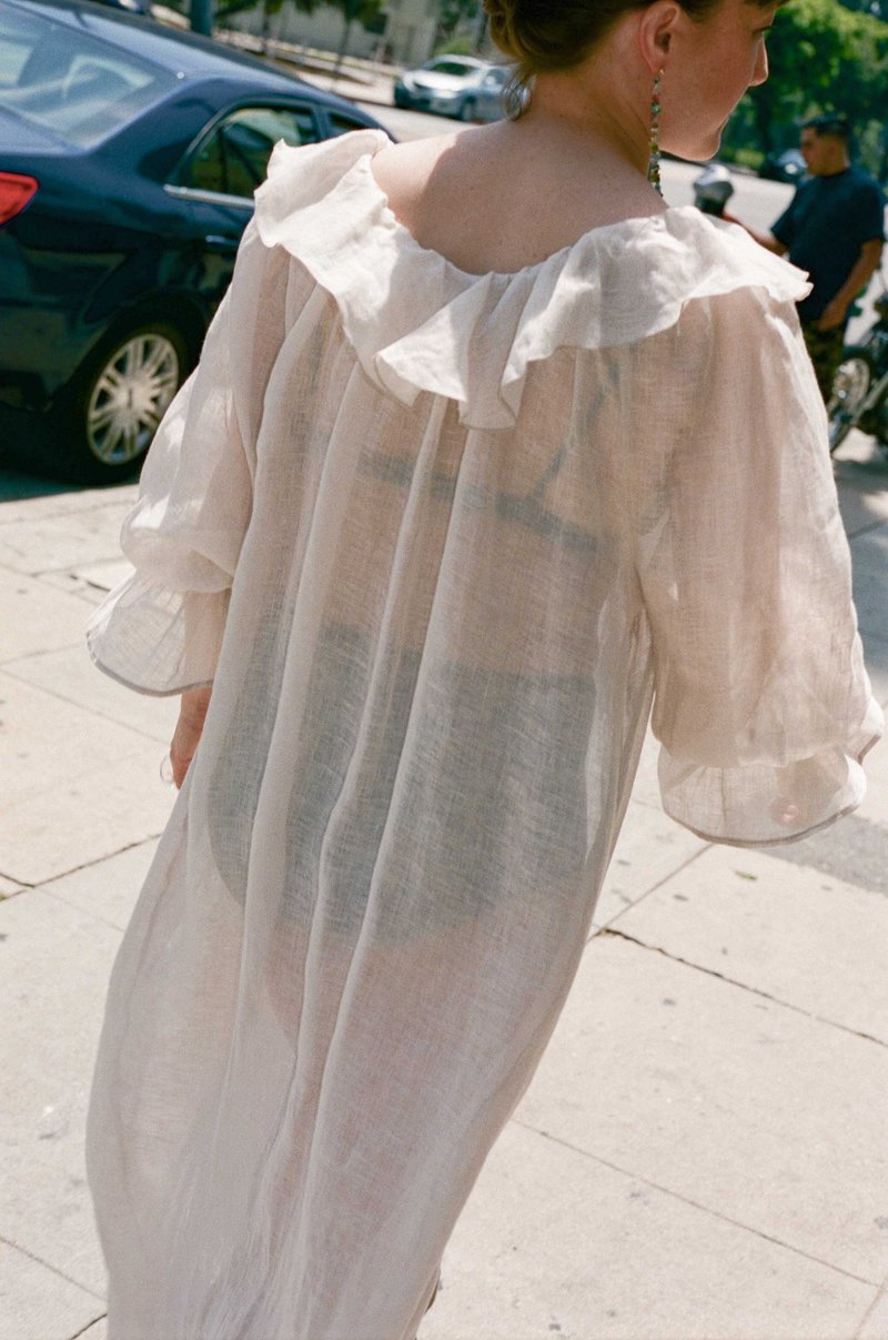 Baserange Suzanne Dress - Sunshine Green | Garmentory 