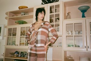 Mozh Mozh Soha Tie Shirt - Checkered Mozh Mozh Soha Tie Shirt - Checkered