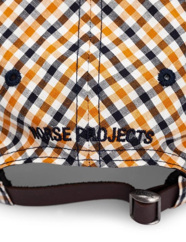 Norse Projects Gingham Sports Cap - Sunwashed Yellow Norse Projects Gingham Sports Cap - Sunwashed Yellow