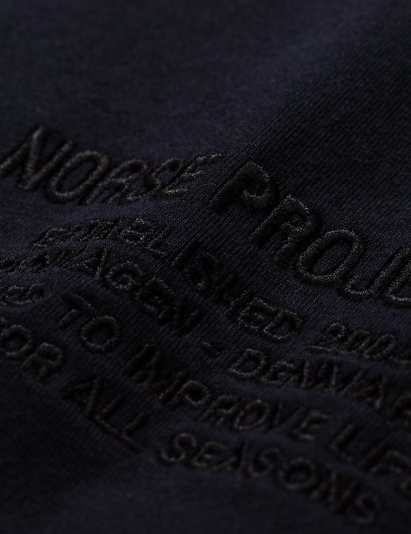 Norse Projects Niels Centre Logo T-Shirt - Black Norse Projects Niels Centre Logo T-Shirt - Black