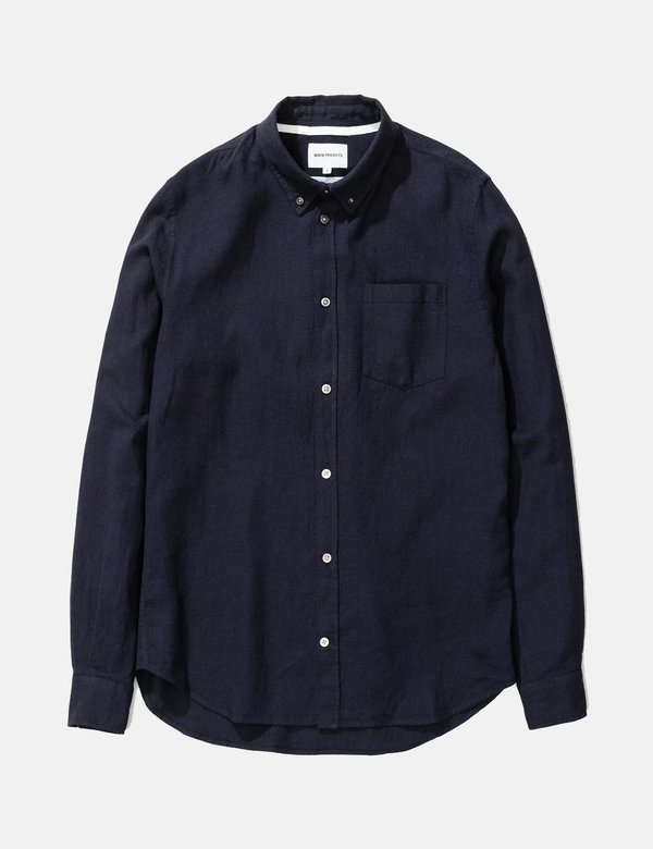 Norse Projects Osvald Button Down Shirt - Dark Navy Blue Norse Projects Osvald Button Down Shirt - Dark Navy Blue