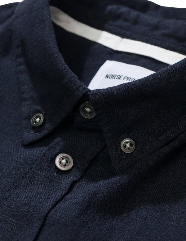 Norse Projects Osvald Button Down Shirt - Dark Navy Blue Norse Projects Osvald Button Down Shirt - Dark Navy Blue