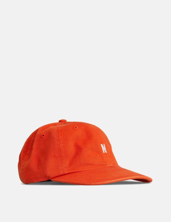 Norse Projects Twill Sports Cap - Pumpkin Orange Norse Projects Twill Sports Cap - Pumpkin Orange