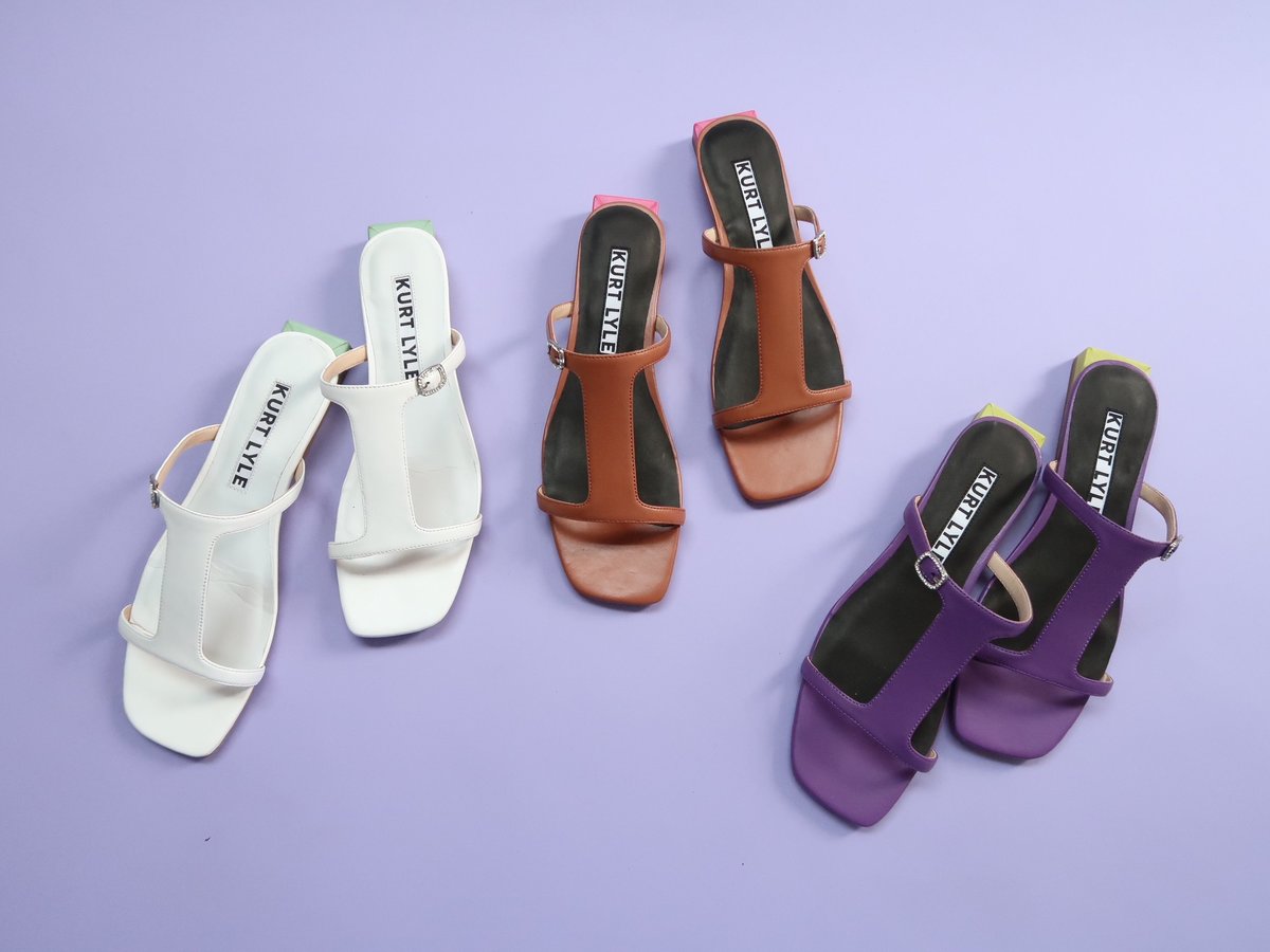 Kurt Lyle Mimi Slide - Purple/Chartreuse - Image 5 of 5