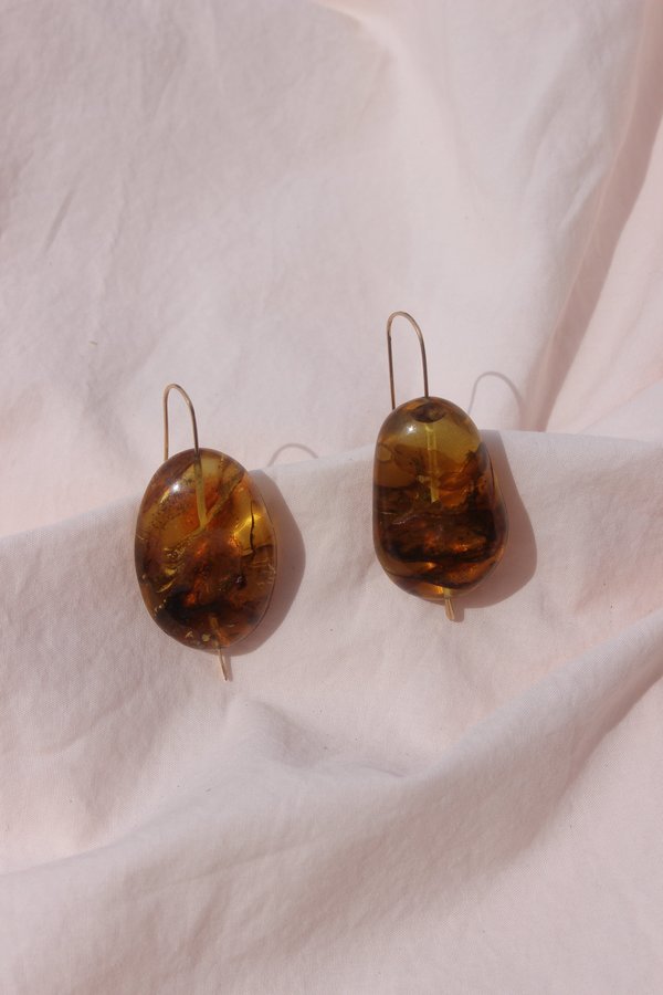 Mary MacGill stone drop earrings - amber Mary MacGill stone drop earrings - amber