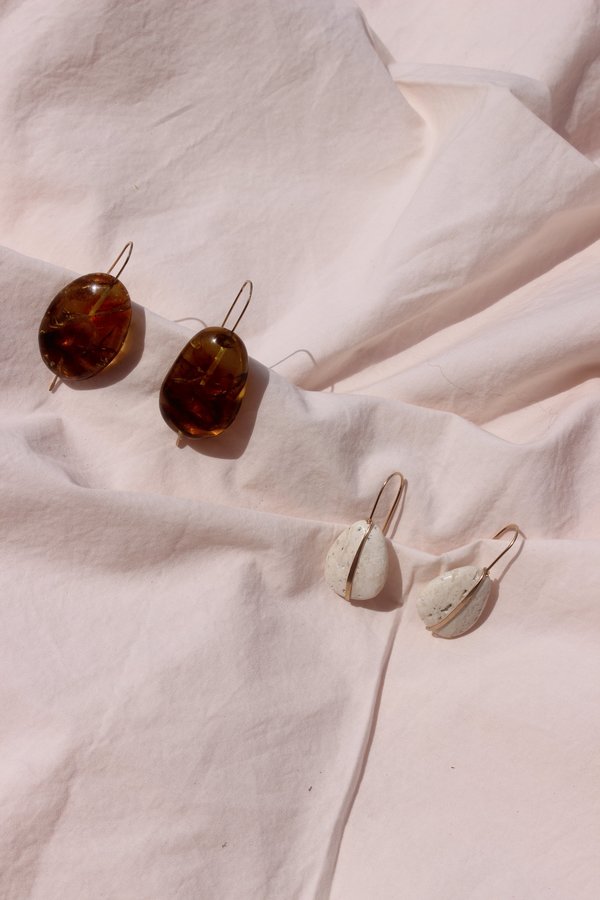 Mary MacGill stone drop earrings - amber Mary MacGill stone drop earrings - amber