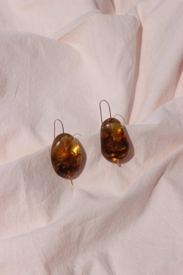 Mary MacGill stone drop earrings - amber Mary MacGill stone drop earrings - amber