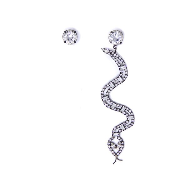 Joomi Lim COBRA CRYSTAL EARRINGS - Hematite/Crystal Joomi Lim COBRA CRYSTAL EARRINGS - Hematite/Crystal