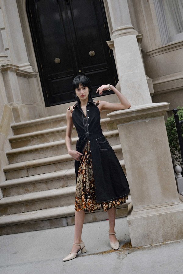 ralph lauren black and gold dress RALPH LAUREN Black Label Size L Gold Knitted Viscose Blend Peacock Fea –  Sui Generis Designer Consignment main image 1