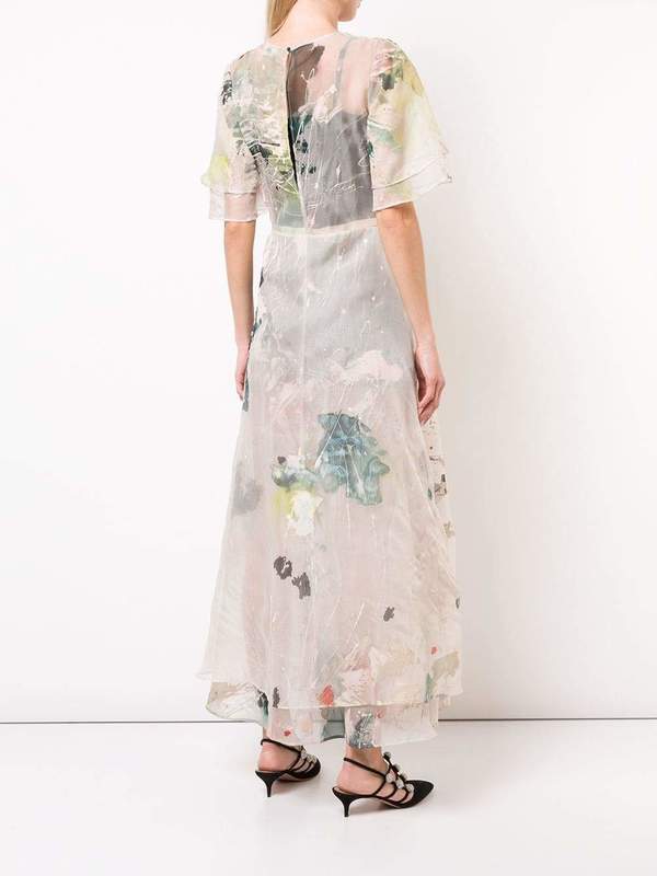 Kamperett LEONORA SILK ORGANZA DRESS - HAND PAINTED Kamperett LEONORA SILK ORGANZA DRESS - HAND PAINTED