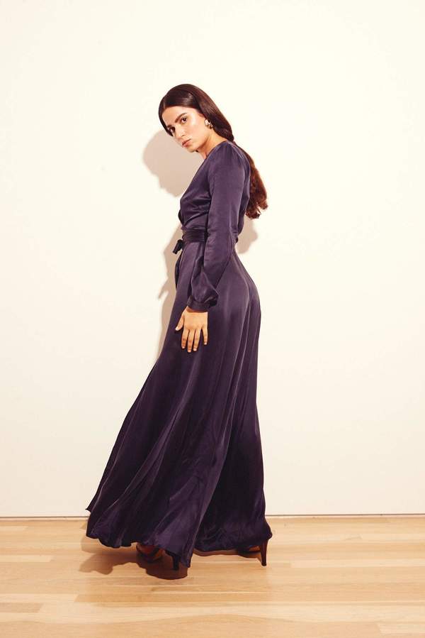 Kamperett LINDEN SILK MAXI DRESS - MIDNIGHT NAVY Kamperett LINDEN SILK MAXI DRESS - MIDNIGHT NAVY