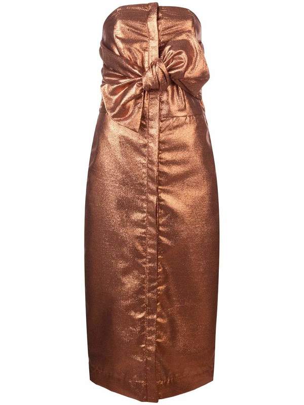 Kamperett VUELO DRESS - COPPER JACQUARD Kamperett VUELO DRESS - COPPER JACQUARD