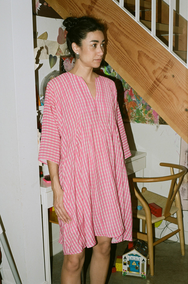 Caron Callahan Area Dress - Pink Gingham | Garmentory