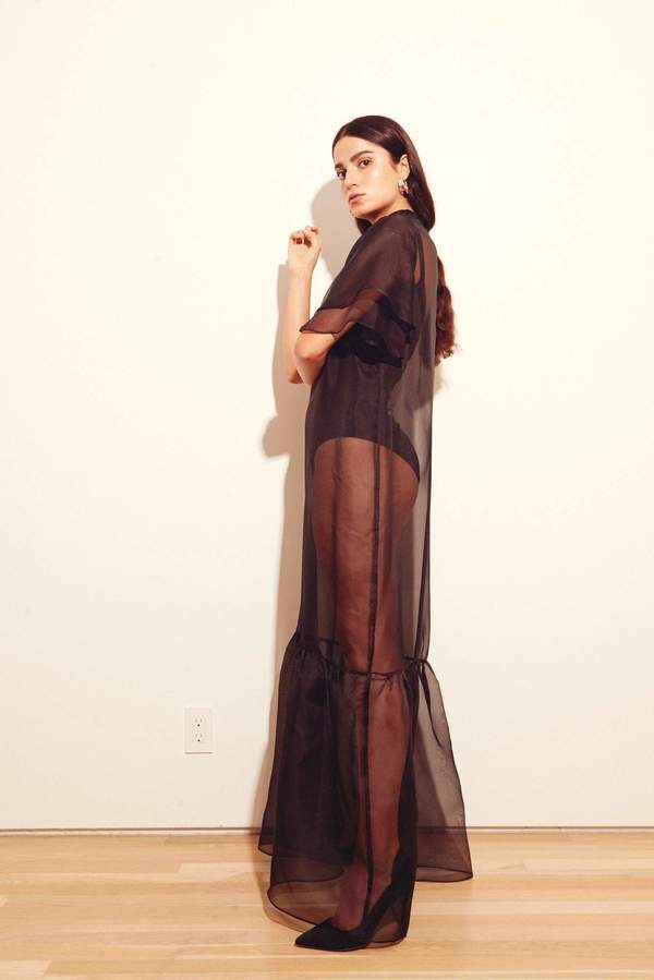 Kamperett BARRE SILK ORGANZA DRESS - BLACK Kamperett BARRE SILK ORGANZA DRESS - BLACK