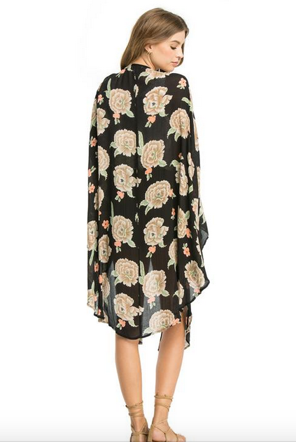 AMUSE SOCIETY Katrina Woven Kimono - Black Sands AMUSE SOCIETY Katrina Woven Kimono - Black Sands