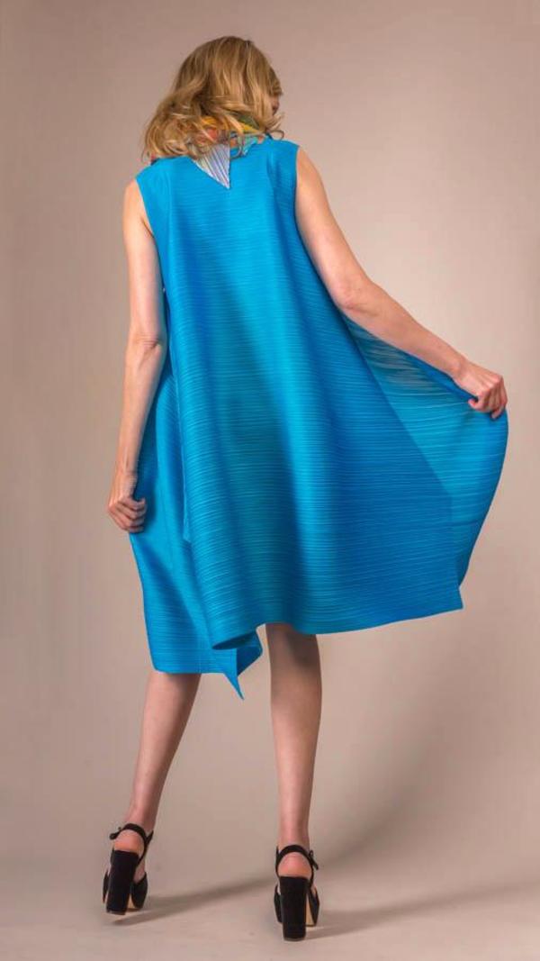 Issey Miyake Pleats Please Sail Bounce Dress - Aqua | Garmentory 