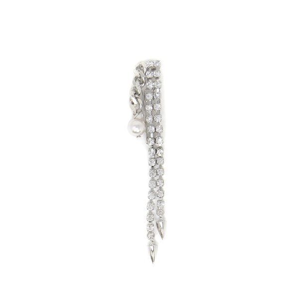 Joomi Lim Crystal Chain & Pearl Hair Slide - Rhodium/Crystal Joomi Lim Crystal Chain & Pearl Hair Slide - Rhodium/Crystal