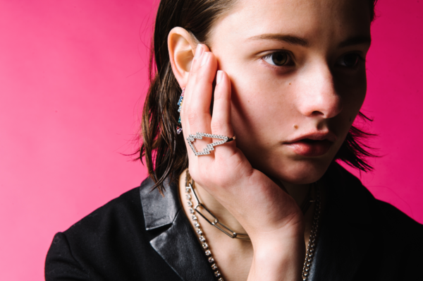 Joomi Lim Crystal Lightning Bolt Ring - Rhodium/Crystal Joomi Lim Crystal Lightning Bolt Ring - Rhodium/Crystal