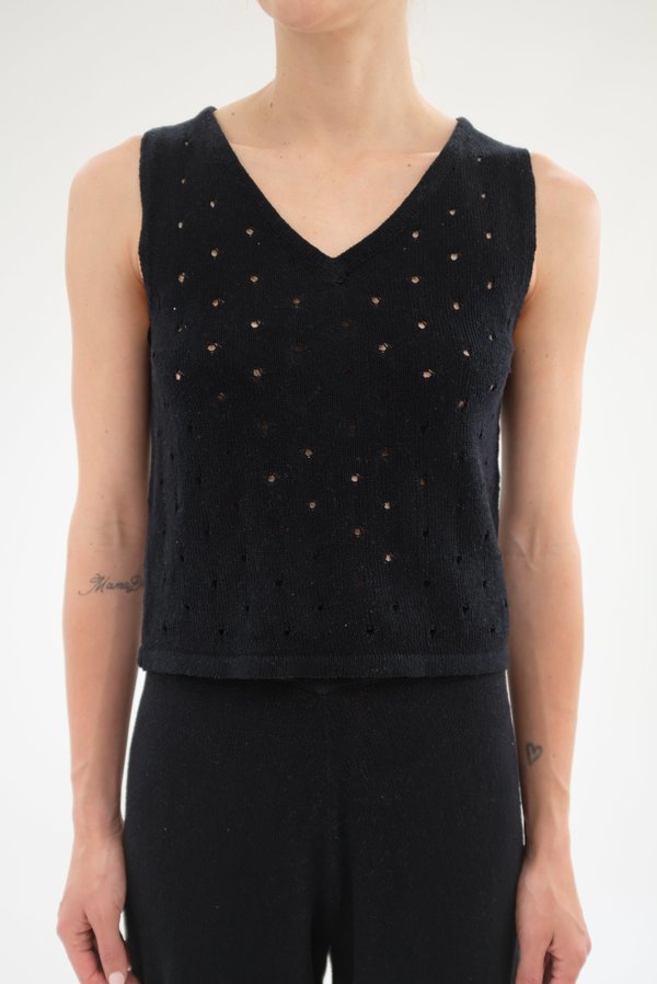 Beklina Baranca Knit Tank Top - Black Beklina Baranca Knit Tank Top - Black