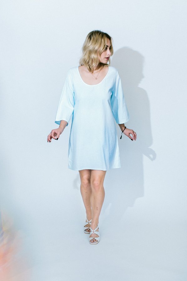 Golondrina of Mexico rio dress - pale blue Golondrina of Mexico rio dress - pale blue