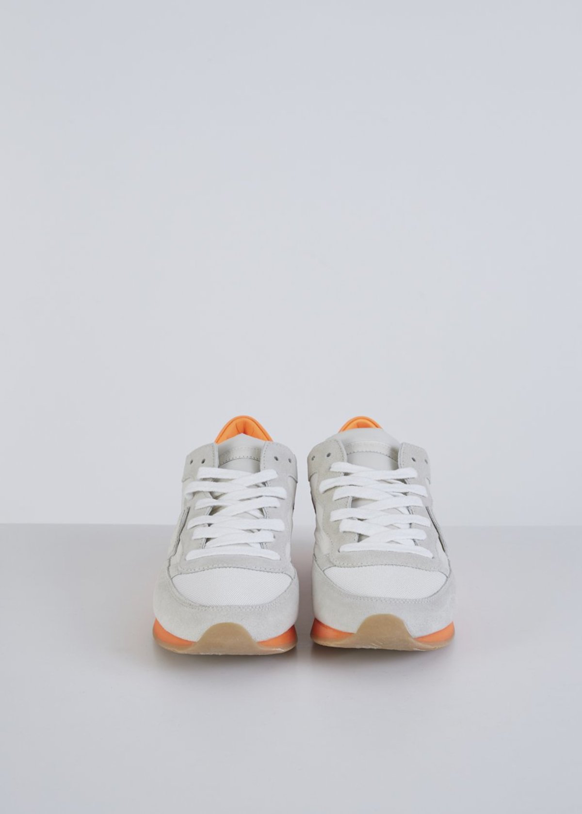 Philippe Model Tropez Low Top Sneaker - White/Neon Orange | Garmentory