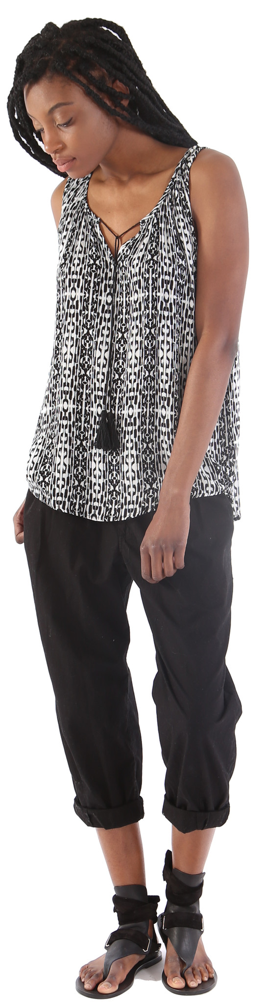 Michael Farrell Batik Tassel Tank Michael Farrell Batik Tassel Tank