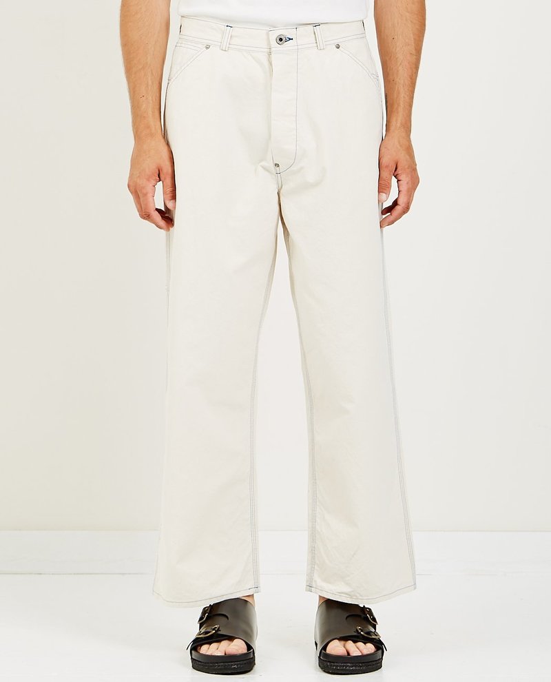 UNISEX Chimala HIGH MILITARY TROUSER - OFF WHITE | Garmentory