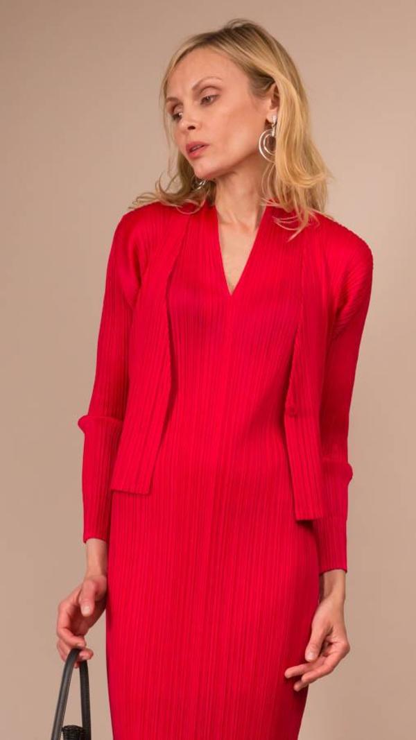 Issey Miyake Short Cardigan - Raspberry Issey Miyake Short Cardigan - Raspberry