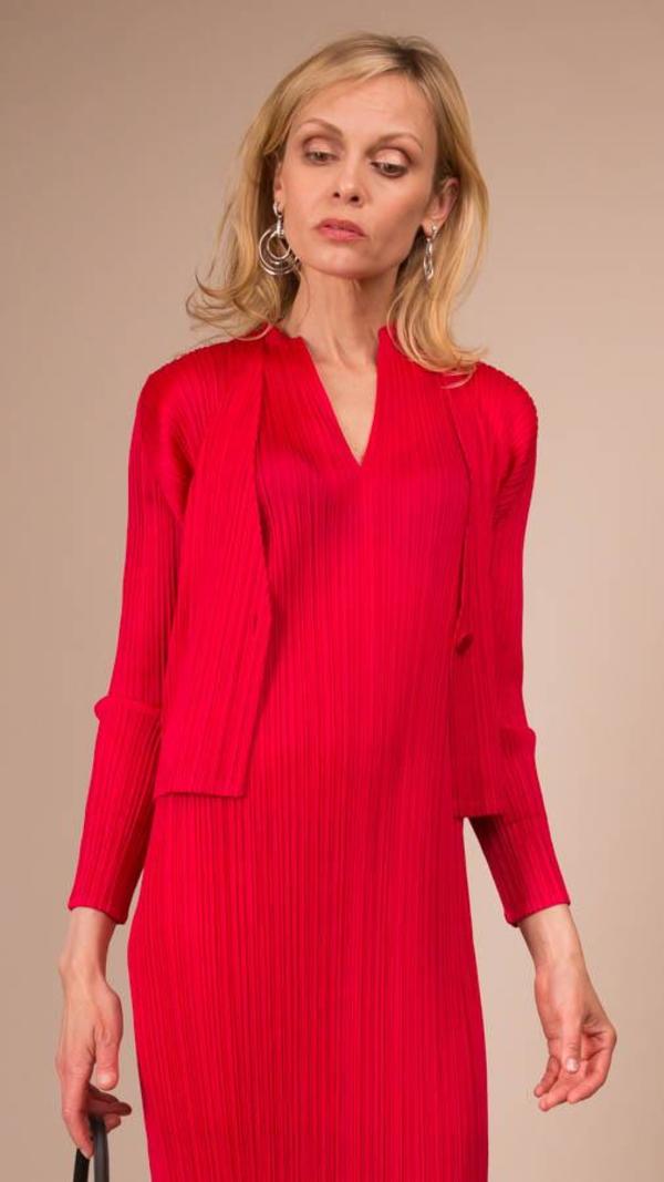 Issey Miyake Short Cardigan - Raspberry Issey Miyake Short Cardigan - Raspberry