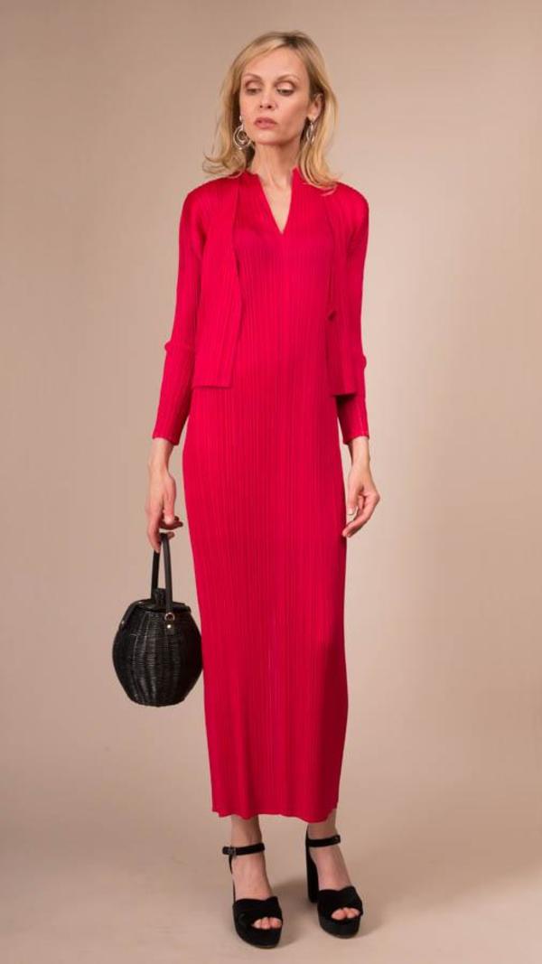 Issey Miyake Short Cardigan - Raspberry Issey Miyake Short Cardigan - Raspberry
