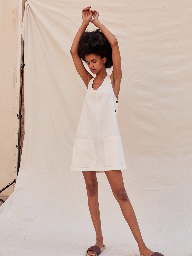 cream utility dress Room 34 Utility Shirt Dress