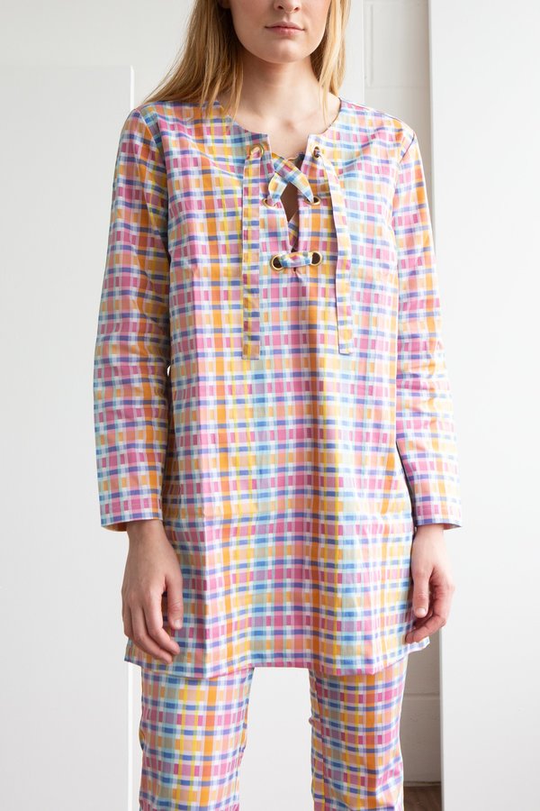 NC2 Paris Bright Check Tunic Dress NC2 Paris Bright Check Tunic Dress