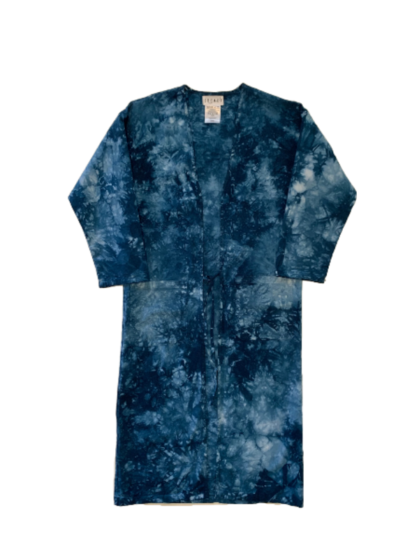Unisex SEEKER Tye Dye Duster - Indigo Marble Unisex SEEKER Tye Dye Duster - Indigo Marble