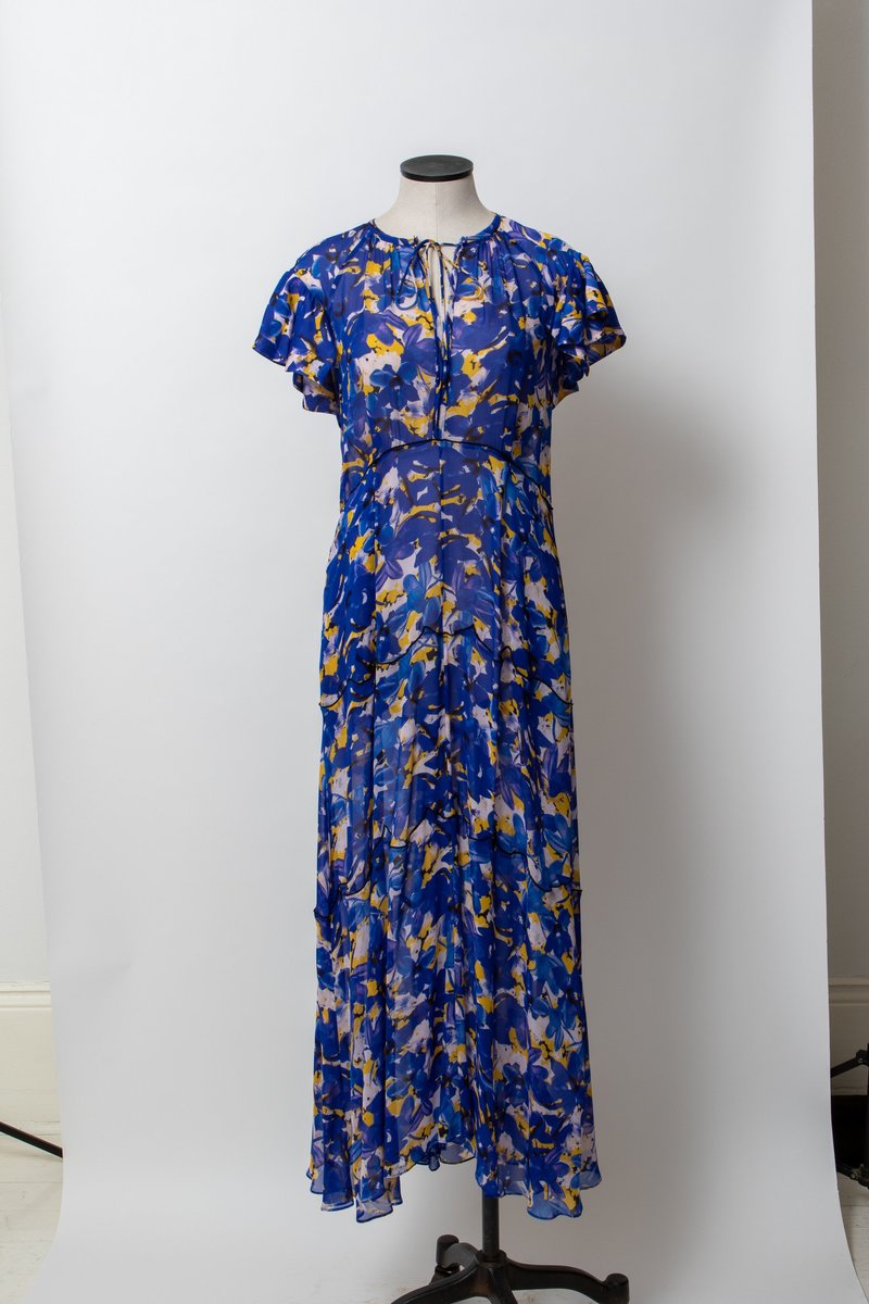 caribbean blue maxi dress BERMUDA BLOOM MAXI DRESS – RESORT-CHIC OMK BOUTIQUE main image 1