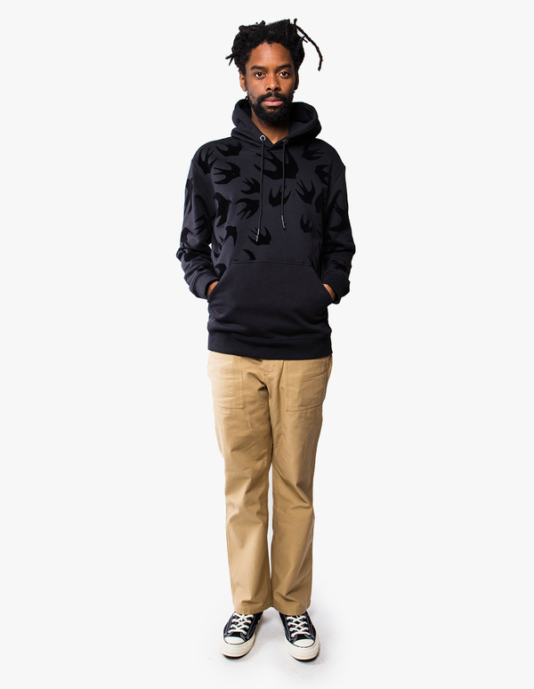 McQ Alexander McQueen Swallow Pullover Hoodie - Black McQ Alexander McQueen Swallow Pullover Hoodie - Black