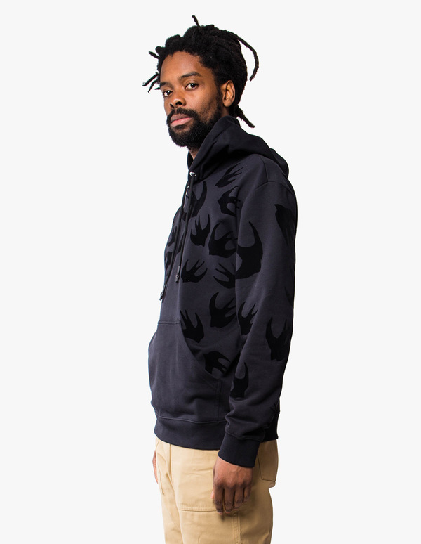 McQ Alexander McQueen Swallow Pullover Hoodie - Black McQ Alexander McQueen Swallow Pullover Hoodie - Black