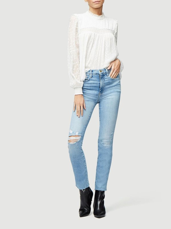 Frame Denim Le Sylvie Raw Edge Jeans 