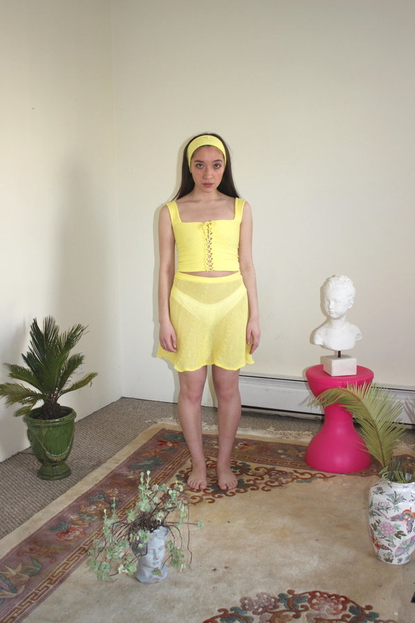 Pearle Knits Betrothed Skirt - Lemon Pearle Knits Betrothed Skirt - Lemon