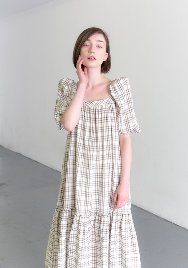 MR. LARKIN ODE DRESS - CURTAIN PLAID MR. LARKIN ODE DRESS - CURTAIN PLAID